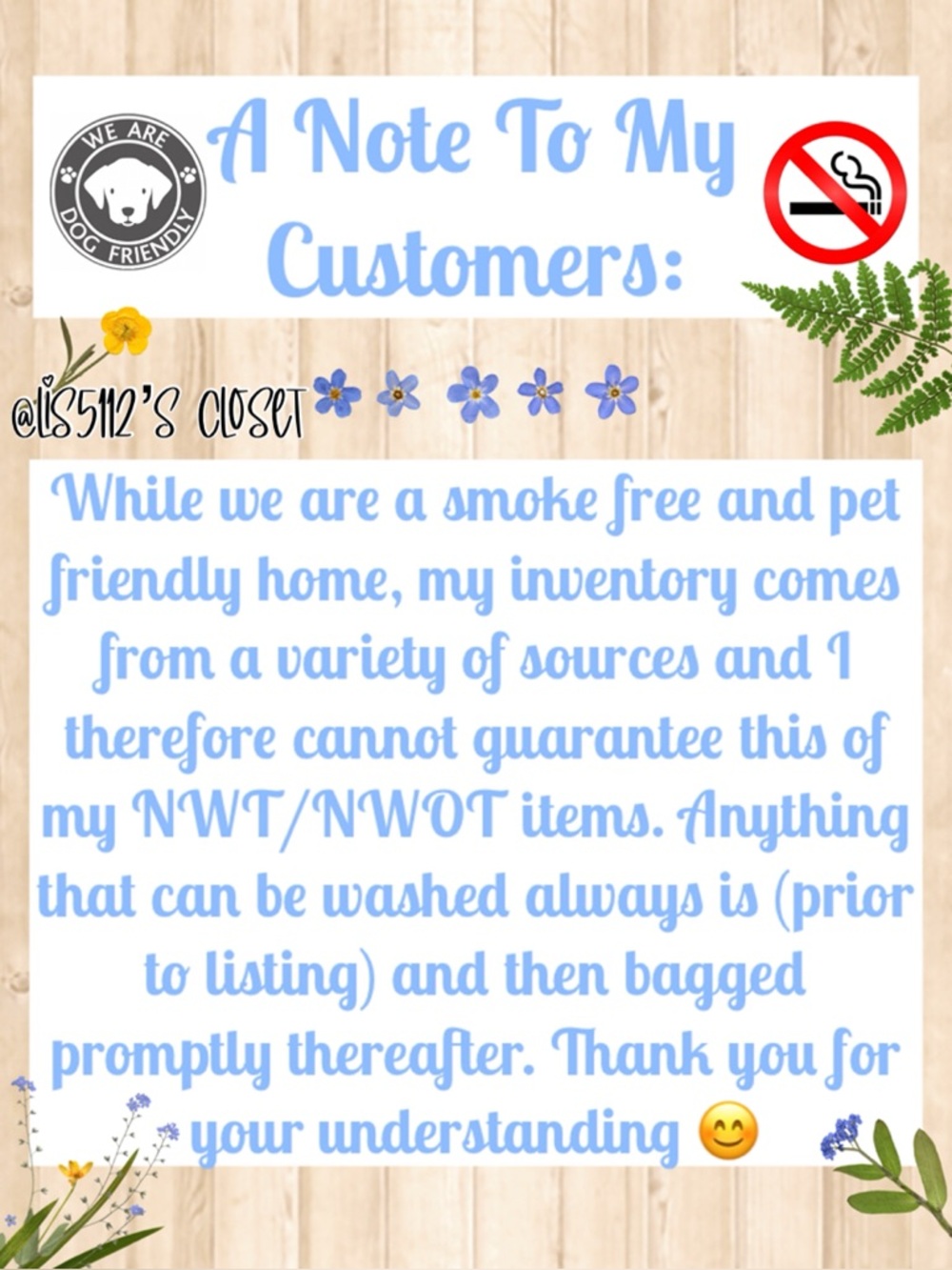 Smoke Free/Pet Friendly